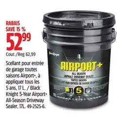 Canadian Tire Airport+ Black Knight 5-Year All-Season Driveway Sealer, 17L offer