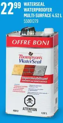 Canac WaterSeal Waterproofer Multi-Surface 4.52 L offer