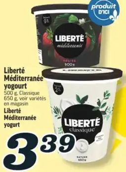 Marché Richelieu LIBERTÉ MÉDITERRANÉE YOGOURT | LIBERTÉ MÉDITERRANÉE YOGURT offer
