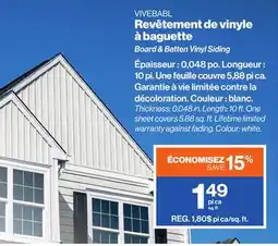Patrick Morin Board & Batten Vinyl Siding offer