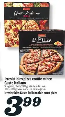 Marché Richelieu IRRESISTIBLES PIZZA CROÛTE MINCE GUSTO ITALIANO | IRRESISTIBLES GUSTO ITALIANO THIN CRUST PIZZA offer