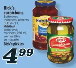 Marché Richelieu BICK'S CORNICHONS | BICK'S PICKLES offer