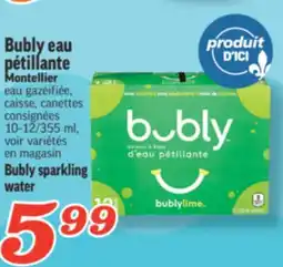 Marché Richelieu EAU PÉTILLANTE BUBLY | BUBLY SPARKLING WATER offer