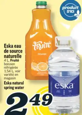 Marché Richelieu EAU DE SOURCE NATURELLE ESKA | ESKA NATURAL SPRING WATER offer