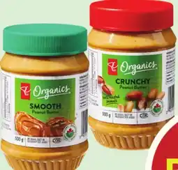Loblaws PC ORGANICS PEANUT BUTTER, 500 G offer