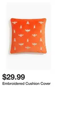 H&M Embroidered Cushion Cover offer