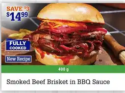 M & M Food Market Smoked Beef Brisket in BBQ Sauce offer