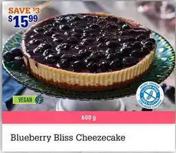 M & M Food Market Blueberry Bliss Cheezecake offer