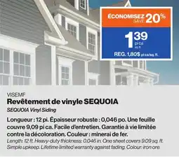 Patrick Morin SEQUOIA Vinyl Siding offer