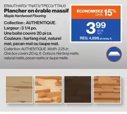 Patrick Morin Maple Hardwood Flooring offer