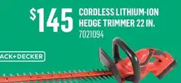 Canac Cordless Lithium-Ion Hedge Trimmer 22 in offer