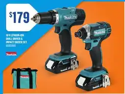 Canac 18 V Lithium-Ion Drill Driver & Impact Driver Set offer