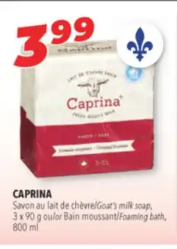 Familiprix CAPRINA, Goat's milk soap, 3 x 90 g or Foaming bath, 800 ml offer