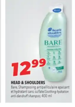 Familiprix HEAD & SHOULDERS, Bare, Shampooing Soothing hydration anti-dandruff shampoo, 400 ml offer