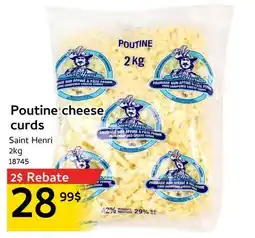 Mayrand Saint Henri Poutine cheese curds offer