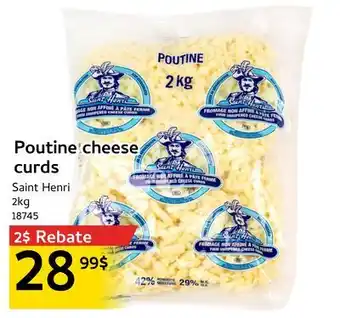 Mayrand Saint Henri Poutine cheese curds offer