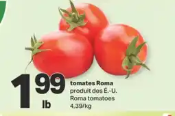 L'Intermarché tomates Roma, 4,39/kg offer