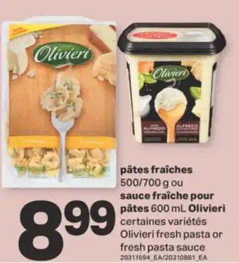 L'Intermarché pâtes fraîches, 500/700 g ou sauce fraîche pour pâtes, 600 mL offer