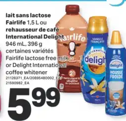 L'Intermarché lait sans lactose Fairlife 1,5 L ou rehausseur de café International Delight 946 mL, 396 g offer