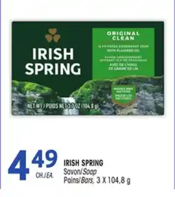 Uniprix IRISH SPRING Savon/Soap, Pains/Bars offer