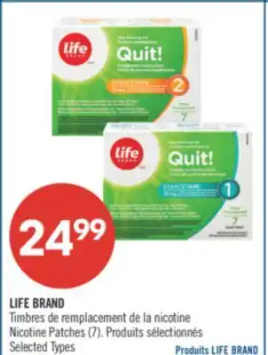 Shoppers Drug Mart LIFE BRAND Nicotine Patches offer
