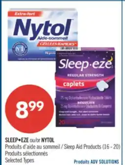 Shoppers Drug Mart SLEEP•EZE or NYTOL Sleep Aid Products offer