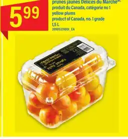 Maxi PRUNES JAUNES DÉLICES DU MARCHÉ 1,5 L offer