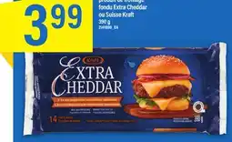 Maxi FONDU EXTRA CHEDDAR OU SUISSE KRAFT, 390 g offer