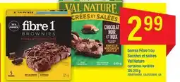 Maxi BARRES FIBRE 1 OU SUCRÉES ET SALÉES VAL NATURE 125-210 g offer
