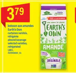 Maxi BOISSON AUX AMANDES EARTH'S OWN ALMOND BEVERAGE 1,89 L offer