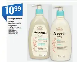 Maxi SOINS POUR BÉBÉS AVEENO, 532-568 mL offer