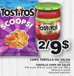 Marches Tradition TOSTITOS TORTILLA CHIPS OR SALSA offer