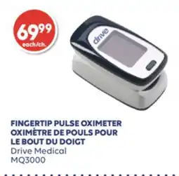Wellwise by Shoppers OXIMÈTRE DE POULS POUR LE BOUT DU DOIGT Drive Medical MQ3000 offer