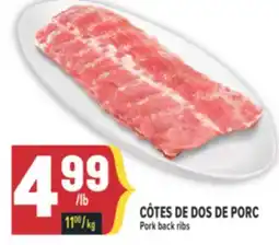 Marché Adonis CÔTES DE DOS DE PORC | PORK BACK RIBS offer