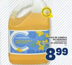 Marché Bonichoix COMPLIMENTS CANOLA OR VEGETABLE OIL offer