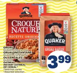 Marché Bonichoix QUAKER OATMEAL, INSTANT OATMEAL OR CEREAL offer