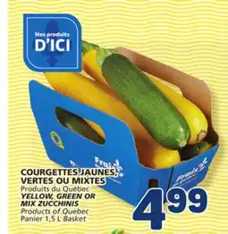 Marché Bonichoix YELLOW, GREEN OR MIX ZUCCHINIS offer