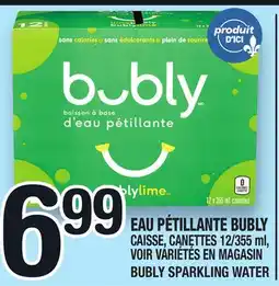 Marche Ami EAU PÉTILLANTE BUBLY | BUBLY SPARKLING WATER offer