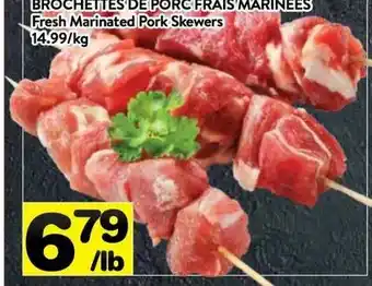 Supermarché PA Fresh Marinated pork skewers offer