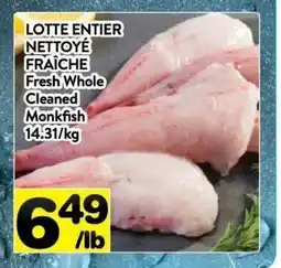 Supermarché PA Fresh Whole Cleaned Monkfish offer