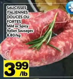 Supermarché PA Mild or Spicy Italian Sausages offer