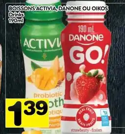 Supermarché PA ACTIVIA, DANONE or OIKOS Drinks offer