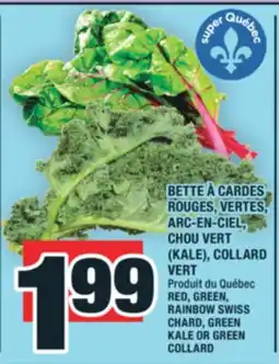 Super C BETTE À CARDES ROUGES, VERTES, ARC-EN-CIEL, CHOU VERT (KALE), COLLARD VERT | RED, GREEN, RAINBOW SWISS CHARD, GREEN KALE OR G offer