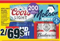 Super C BIÈRE LABATT, MOLSON, SLEEMAN | BEER offer