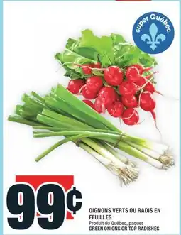 Super C OIGNONS VERTS OU RADIS EN FEUILLES | GREEN ONIONS OR TOP RADISHES offer
