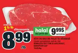 Super C RÔTI DE BAS DE PALETTE DÉSOSSÉ | BONELESS BOTTOM BLADE ROAST, EUROPEAN CUT offer
