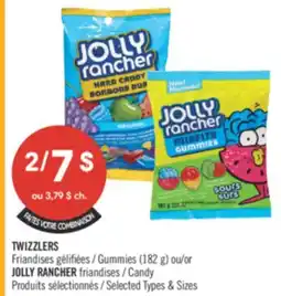 Pharmaprix TWIZZLERS Gummies (182 g) or JOLLY RANCHER Candy offer