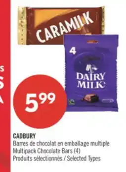Pharmaprix CADBURY Multipack Chocolate Bars (4) offer