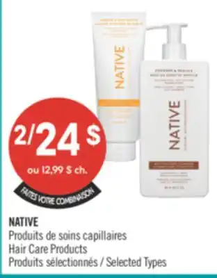 Pharmaprix NATIVE Hair Care Products offer