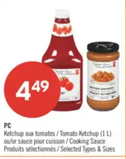 Pharmaprix PC tomato Ketchup (1 L) or Cooking Sauce offer